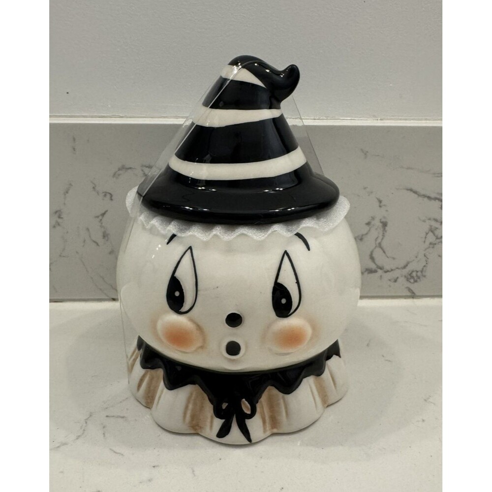 Johanna Parker Gus The Ghost Small Canister Witch Hat Candy Jar NEW